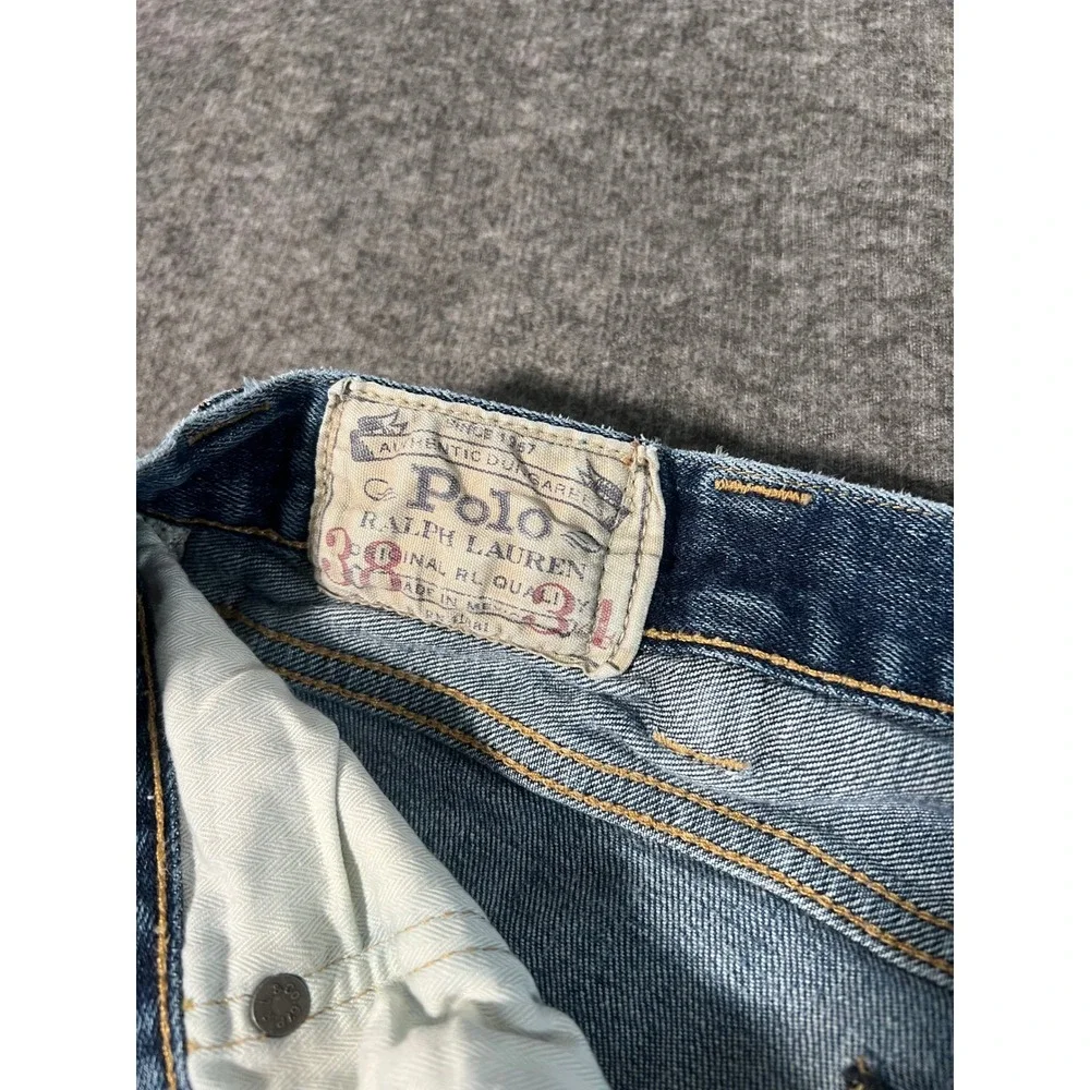 Vintage Polo Ralph Lauren Sullivan Slim Denim Jeans Mens 38x34 Medium Wash Blue